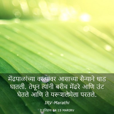 Picture 03 - 2 इतिहास 14:15 MARIRV - मेंढपाळांच्या - Bible Verse Picture