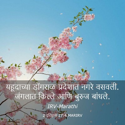 Picture 03 - 2 इतिहास 27:4 MARIRV - यहूदाच्या डोंगराळ - Bible Verse Picture
