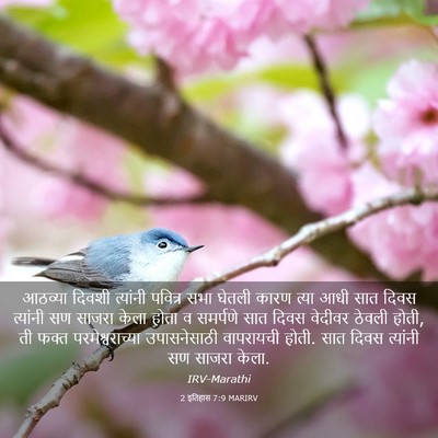 Picture 03 - 2 इतिहास 7:9 MARIRV - आठव्या दिवशी - Bible Verse Picture