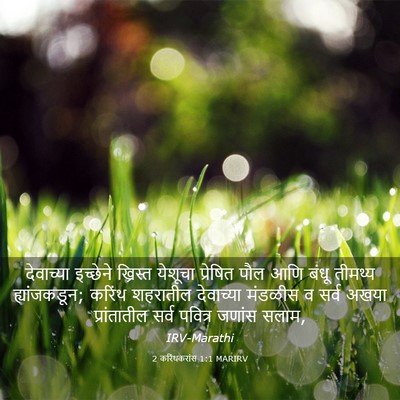 Picture 03 - 2 करिंथकरांस 1:1 MARIRV - देवाच्या इच्छेने - Bible Verse Picture