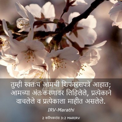 Picture 03 - 2 करिंथकरांस 3:2 MARIRV - तुम्ही स्वतःच - Bible Verse Picture