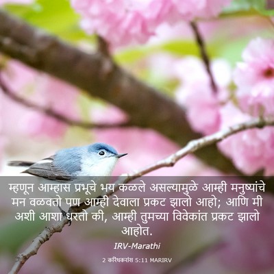 Picture 03 - 2 करिंथकरांस 5:11 MARIRV - म्हणून आम्हास - Bible Verse Picture