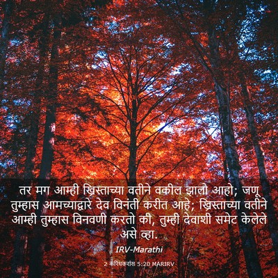 Picture 03 - 2 करिंथकरांस 5:20 MARIRV - तर मग आम्ही - Bible Verse Picture