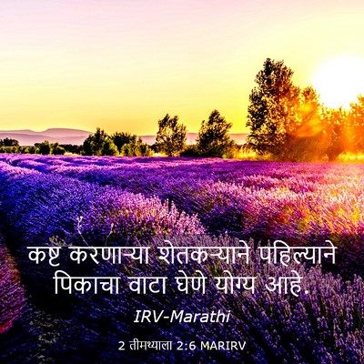 Picture 03 - 2 तीमथ्याला 2:6 MARIRV - कष्ट करणाऱ्या - Bible Verse Picture