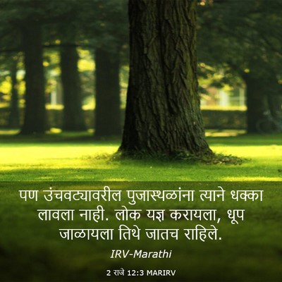 Picture 03 - 2 राजे 12:3 MARIRV - पण उंचवट्यावरील - Bible Verse Picture