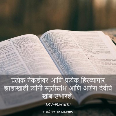 Picture 03 - 2 राजे 17:10 MARIRV - प्रत्येक टेकडीवर - Bible Verse Picture