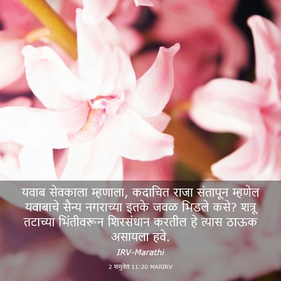 Picture 03 - 2 शमुवेल 11:20 MARIRV - यवाब सेवकाला - Bible Verse Picture