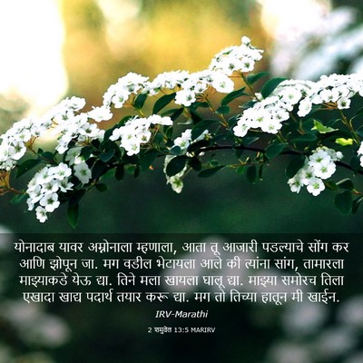 Picture 03 - 2 शमुवेल 13:5 MARIRV - योनादाब यावर - Bible Verse Picture