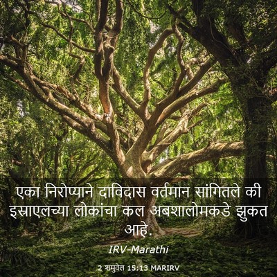 Picture 03 - 2 शमुवेल 15:13 MARIRV - एका निरोप्याने - Bible Verse Picture