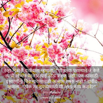 Picture 03 - 2 शमुवेल 21:4 MARIRV - तेव्हा गिबोनी - Bible Verse Picture