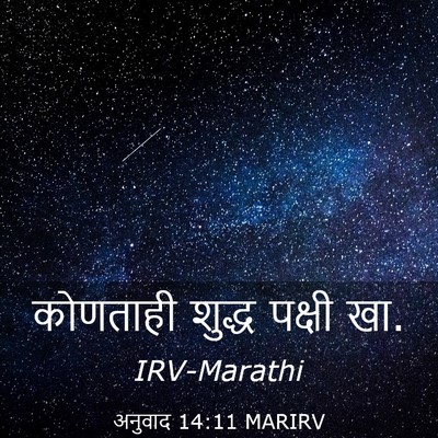 Picture 03 - अनुवाद 14:11 MARIRV - कोणताही शुद्ध - Bible Verse Picture