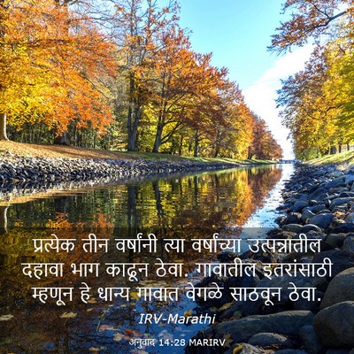 Picture 03 - अनुवाद 14:28 MARIRV - प्रत्येक तीन - Bible Verse Picture