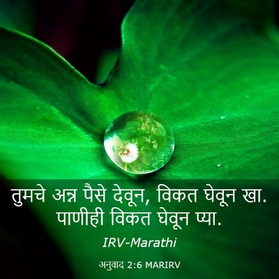 Picture 03 - अनुवाद 2:6 MARIRV - तुमचे अन्न पैसे - Bible Verse Picture