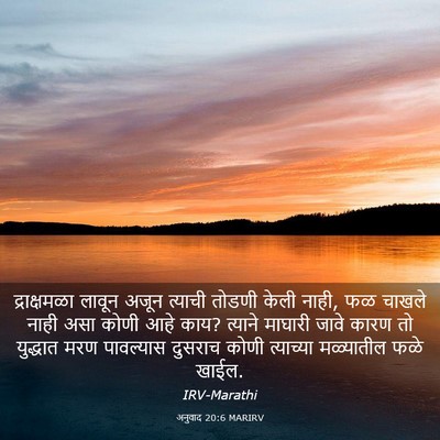 Picture 03 - अनुवाद 20:6 MARIRV - द्राक्षमळा लावून - Bible Verse Picture