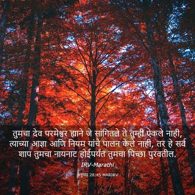 Picture 03 - अनुवाद 28:45 MARIRV - तुमचा देव - Bible Verse Picture