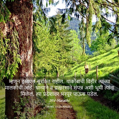 Picture 03 - अनुवाद 33:28 MARIRV - म्हणून इस्राएल - Bible Verse Picture