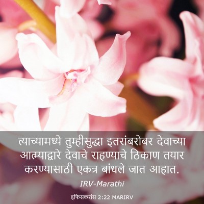 Picture 03 - इफिसकरांस 2:22 MARIRV - त्याच्यामध्ये - Bible Verse Picture