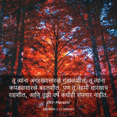 Picture 03 - इब्री लोकांस 1:12 MARIRV - तू त्यांना - Bible Verse Picture