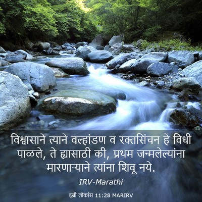 Picture 03 - इब्री लोकांस 11:28 MARIRV - विश्वासाने त्याने - Bible Verse Picture