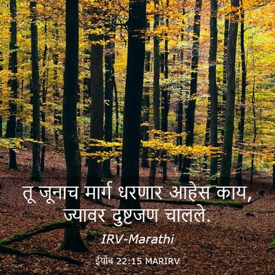 Picture 03 - ईयोब 22:15 MARIRV - तू जूनाच मार्ग - Bible Verse Picture
