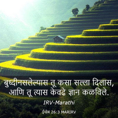 Picture 03 - ईयोब 26:3 MARIRV - बुध्दीनसलेल्यास - Bible Verse Picture