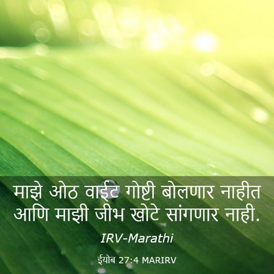 Picture 03 - ईयोब 27:4 MARIRV - माझे ओठ वाईट - Bible Verse Picture