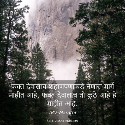 Picture 03 - ईयोब 28:23 MARIRV - फक्त देवालाच - Bible Verse Picture