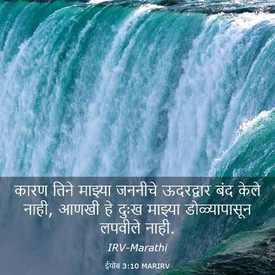 Picture 03 - ईयोब 3:10 MARIRV - कारण तिने माझ्या - Bible Verse Picture