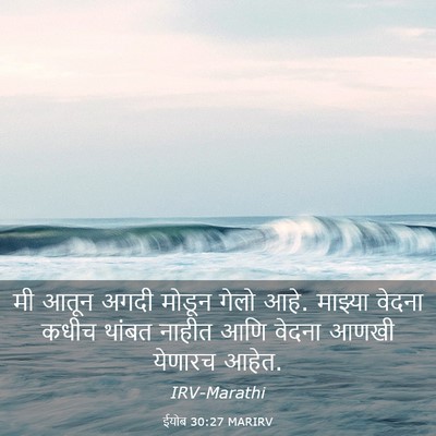 Picture 03 - ईयोब 30:27 MARIRV - मी आतून अगदी मोडून - Bible Verse Picture