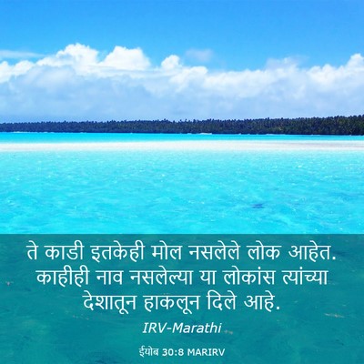 Picture 03 - ईयोब 30:8 MARIRV - ते काडी इतकेही मोल - Bible Verse Picture