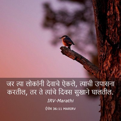Picture 03 - ईयोब 36:11 MARIRV - जर त्या लोकांनी - Bible Verse Picture