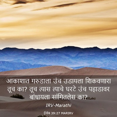 Picture 03 - ईयोब 39:27 MARIRV - आकाशात गरुडाला - Bible Verse Picture