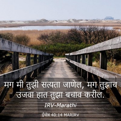 Picture 03 - ईयोब 40:14 MARIRV - मग मी तुझी सत्यता - Bible Verse Picture