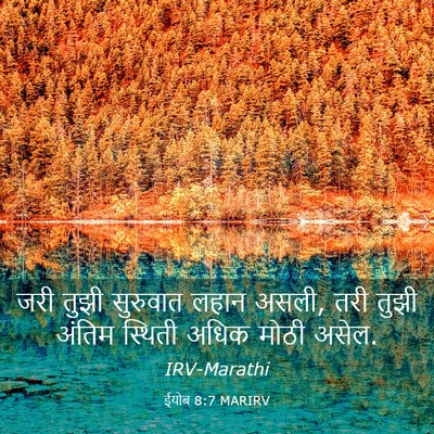 Picture 03 - ईयोब 8:7 MARIRV - जरी तुझी सुरुवात - Bible Verse Picture