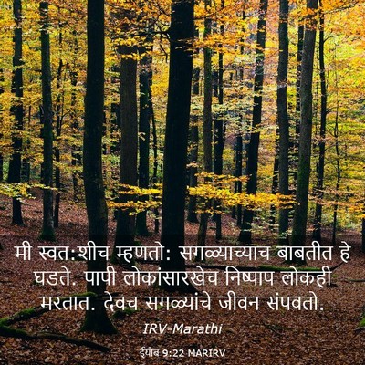 Picture 03 - ईयोब 9:22 MARIRV - मी स्वत:शीच म्हणतो: - Bible Verse Picture