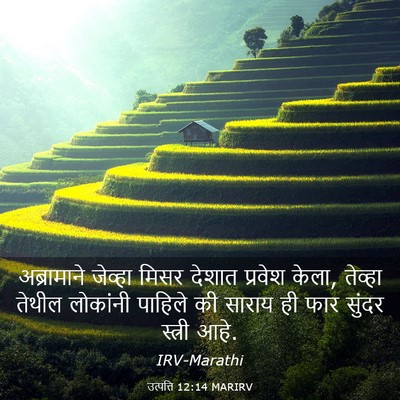 Picture 03 - उत्पत्ति 12:14 MARIRV - अब्रामाने जेव्हा - Bible Verse Picture