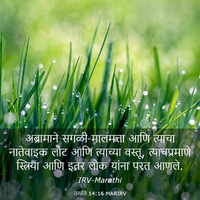 Picture 03 - उत्पत्ति 14:16 MARIRV - अब्रामाने सगळी - Bible Verse Picture