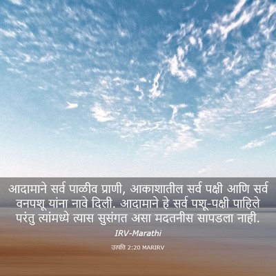 Picture 03 - उत्पत्ति 2:20 MARIRV - आदामाने सर्व - Bible Verse Picture