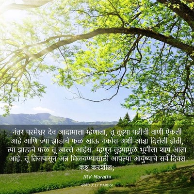 Picture 03 - उत्पत्ति 3:17 MARIRV - नंतर परमेश्वर देव - Bible Verse Picture