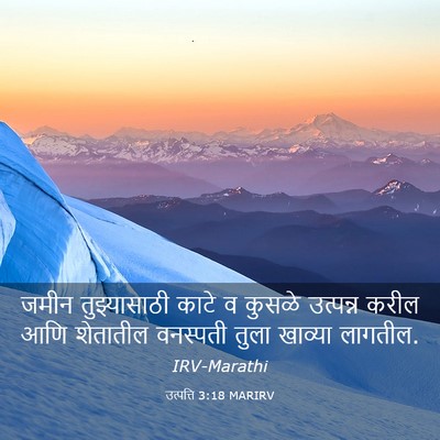 Picture 03 - उत्पत्ति 3:18 MARIRV - जमीन तुझ्यासाठी - Bible Verse Picture