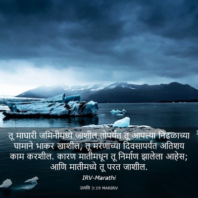 Picture 03 - उत्पत्ति 3:19 MARIRV - तू माघारी - Bible Verse Picture