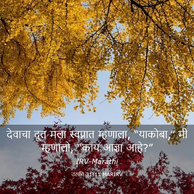 Picture 03 - उत्पत्ति 31:11 MARIRV - देवाचा दूत मला - Bible Verse Picture