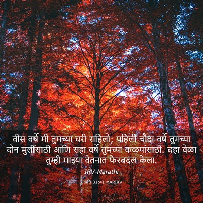 Picture 03 - उत्पत्ति 31:41 MARIRV - वीस वर्षे मी - Bible Verse Picture