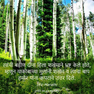 Picture 03 - उत्पत्ति 34:13 MARIRV - त्यांची बहीण दीना - Bible Verse Picture