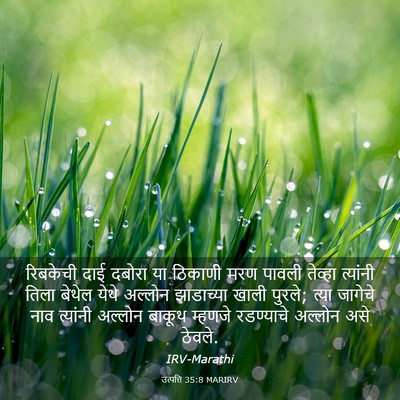Picture 03 - उत्पत्ति 35:8 MARIRV - रिबकेची दाई दबोरा - Bible Verse Picture