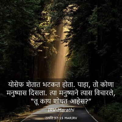 Picture 03 - उत्पत्ति 37:15 MARIRV - योसेफ शेतात भटकत - Bible Verse Picture