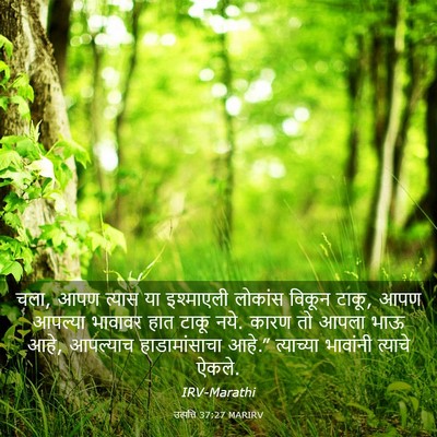 Picture 03 - उत्पत्ति 37:27 MARIRV - चला, आपण त्यास या - Bible Verse Picture