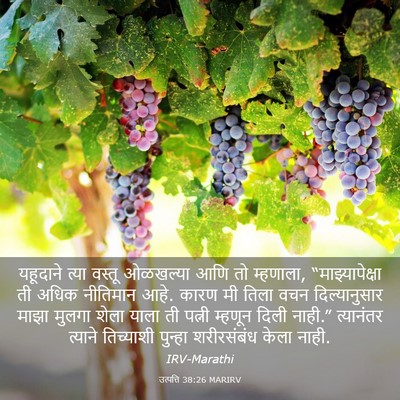 Picture 03 - उत्पत्ति 38:26 MARIRV - यहूदाने त्या - Bible Verse Picture