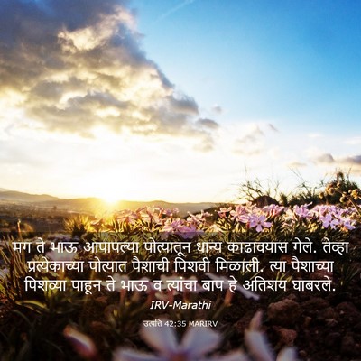 Picture 03 - उत्पत्ति 42:35 MARIRV - मग ते भाऊ आपापल्या - Bible Verse Picture