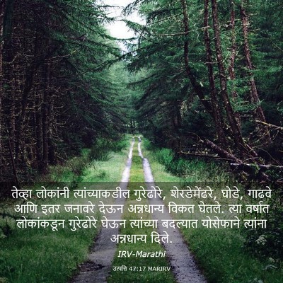 Picture 03 - उत्पत्ति 47:17 MARIRV - तेव्हा लोकांनी - Bible Verse Picture